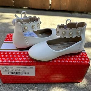 Velcro strap on ballet flats